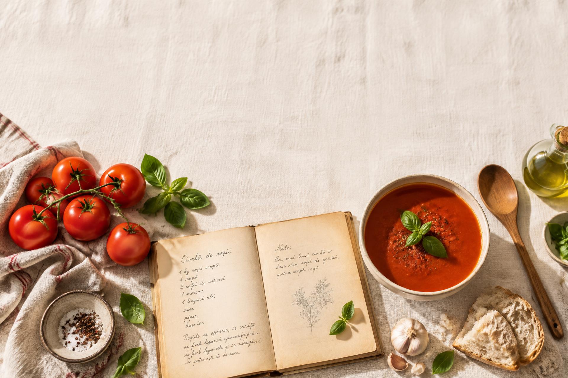 Caiet de rețete și ingrediente pe masa din bucătărie